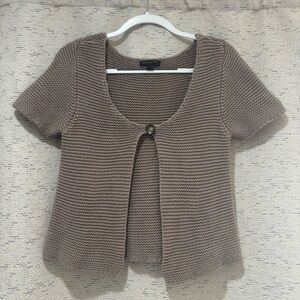 Banana Republic Brown Short Sleeve Knit Cardigan